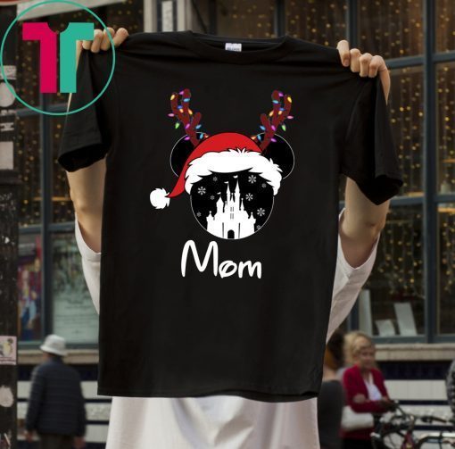 Reindeer Minnie Mom Disney Castle Family Christmas Tee Shirt