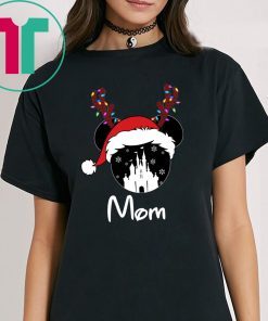 Reindeer Minnie Mom Disney Castle Family Christmas Tee Shirt