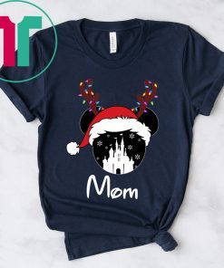 Reindeer Minnie Mom Disney Castle Family Christmas Tee Shirt