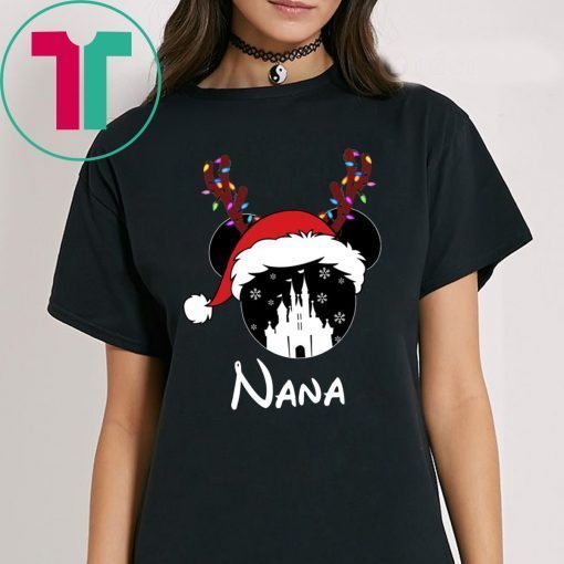 Reindeer Minnie Nana Disney Castle Family Christmas Shirts