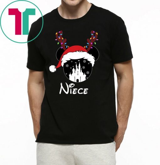 Reindeer Minnie Niece Disney Castle Family Christmas T-Shirt