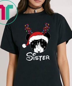 Reindeer Minnie Sister Disney Castle Family Christmas T-Shirt