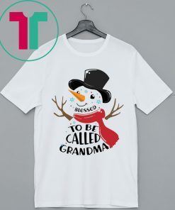 SNOWMAN BLESSED TO BE CALLED GRANDMA CHRISTMAS T-SHIRT