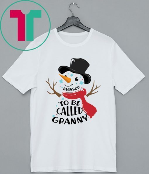 SNOWMAN BLESSED TO BE CALLED GRANNY CHRISTMAS T-SHIRT