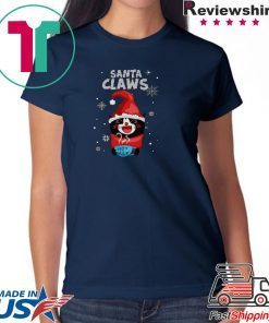 Santa Claws Black Cat Ugly Christmas T-Shirt