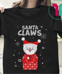 Santa Claws Cute Cat Ugly Christmas Gift T-Shirts