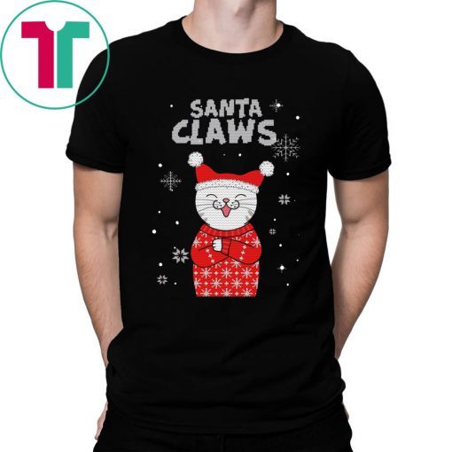 Santa Claws Cute Cat Ugly Christmas Gift T-Shirts