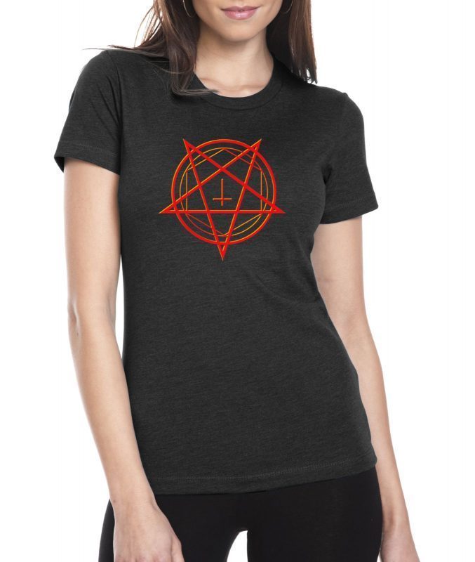 satan pentagram t shirt