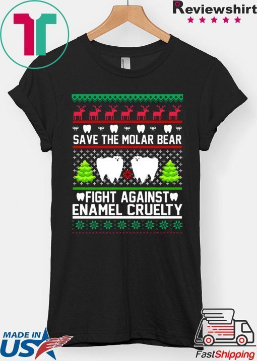 Save the Molar bear fight against Enamel Cruelty Christmas T-Shirt
