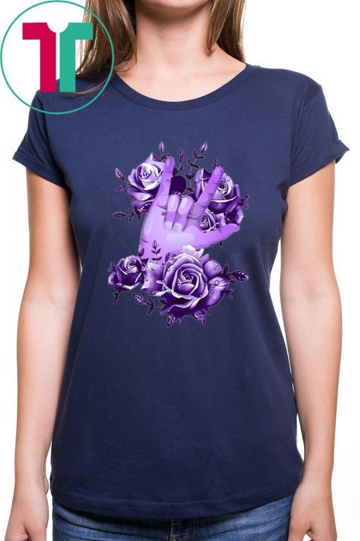 Sign language rose purple Shirt