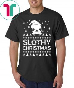 Slothy Christmas Ugly T-Shirts