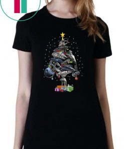 Star wars ships christmas tree shirt