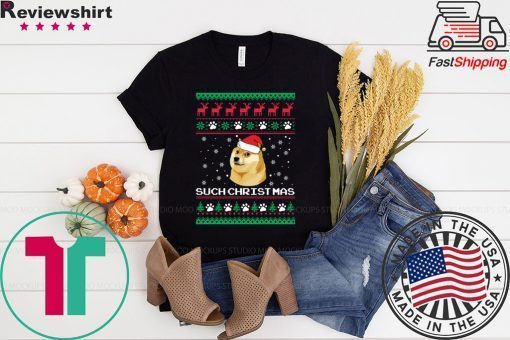 Such Christmas Doge ugly T-Shirt