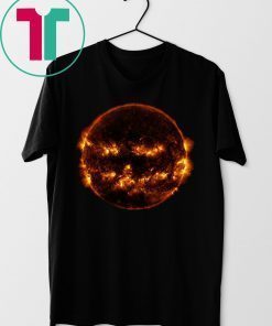 Sun 'smiles' like a Halloween pumpkin in NASA Tee Shirt