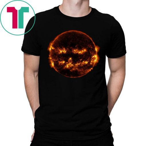 Sun 'smiles' like a Halloween pumpkin in NASA Tee Shirt