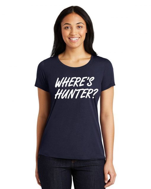 Trump Where Hunter T-Shirt Font and Back