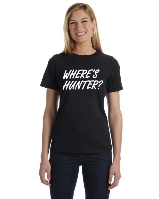 Trump Where Hunter T-Shirt Font and Back