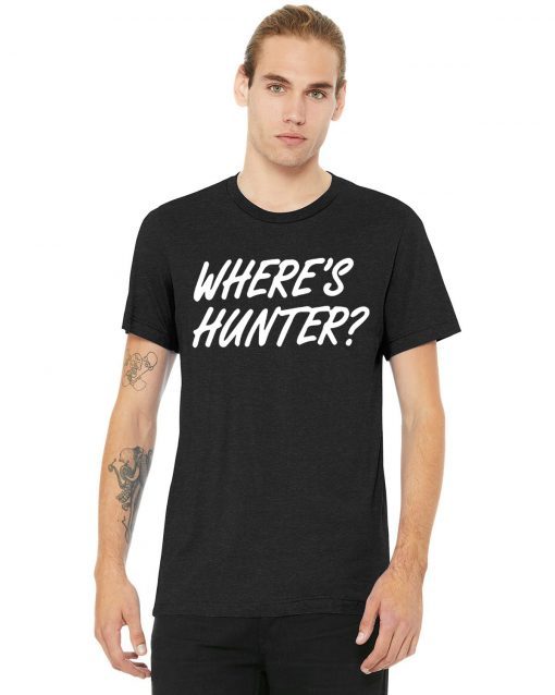 Trump Where Hunter T-Shirt Font and Back