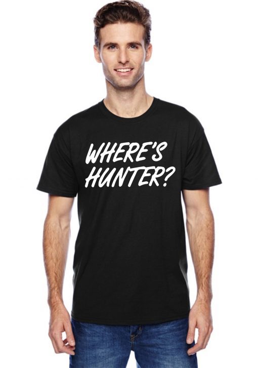 Trump Where Hunter T-Shirt Font and Back