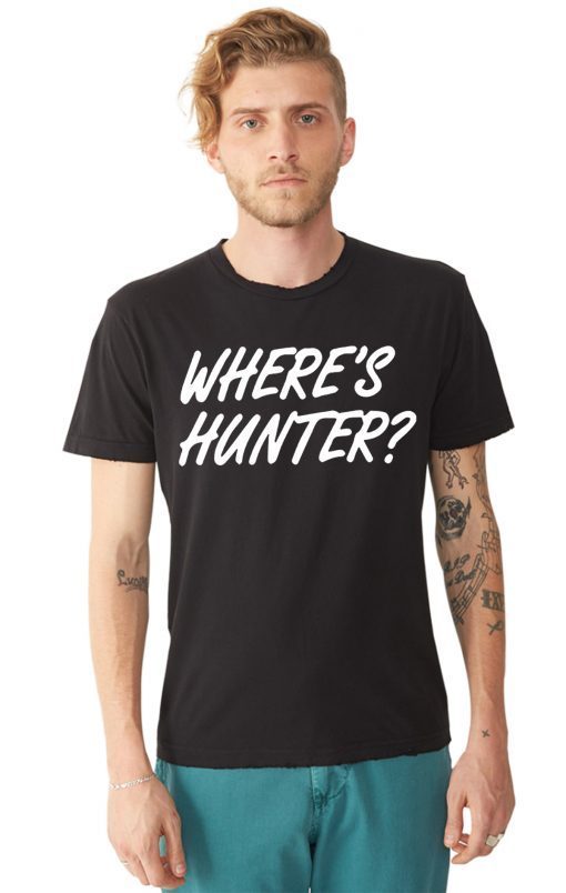 Trump Where Hunter T-Shirt Font and Back