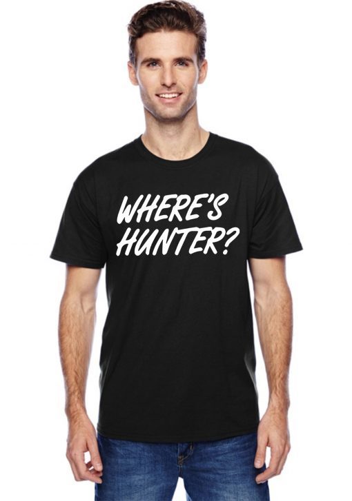 Trump Where Hunter T-Shirt Font and Back