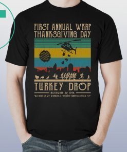 Wkrp Turkey Drop Thanksgiving Vintage Tee Shirt