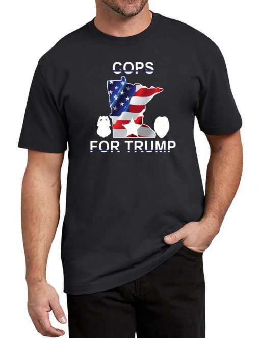 buy a red minnesota t shirt cops for trump t-shirt