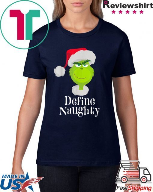 Dr.Seuss The Grinch Naughty Grinch Christmas Tee Shirt