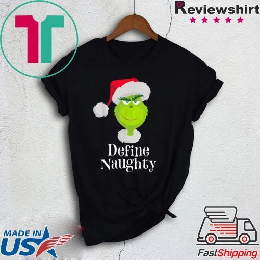 Dr.Seuss The Grinch Naughty Grinch Christmas Tee Shirt