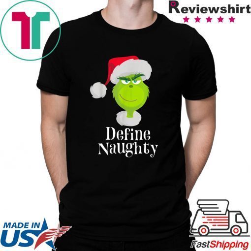 Dr.Seuss The Grinch Naughty Grinch Christmas Tee Shirt