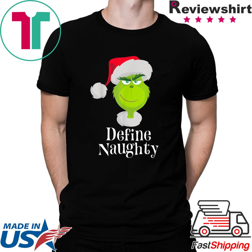 Drseuss The Grinch Naughty Grinch Christmas Tee Shirt