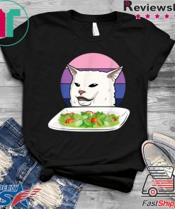 Angry women yelling at confused cat at dinner table meme Unisex Shirt