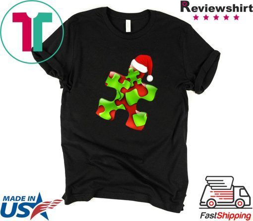 Autism santa christmas tee shirt