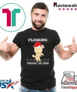 Awesome Flossing Through The Snow Cat Ugly Christmas 2020 Shirt