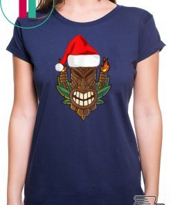 Awesome Tiki with Santa Hat Christmas Hawaii 2020 Shirt