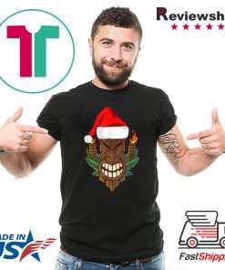 Awesome Tiki with Santa Hat Christmas Hawaii 2020 Shirt