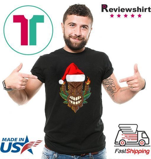 Awesome Tiki with Santa Hat Christmas Hawaii 2020 Shirt