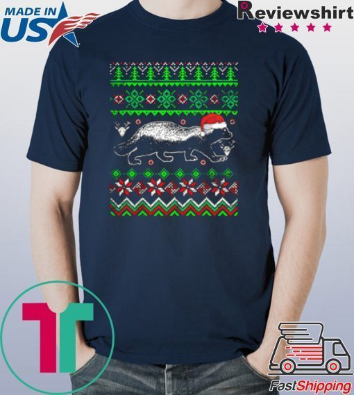 Awesome Ugly Christmas Honey Badger shirt