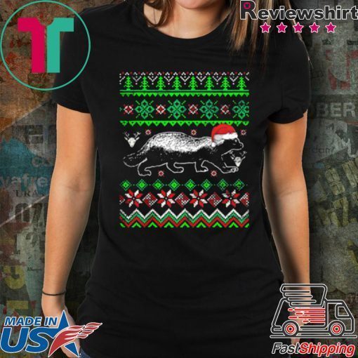 Awesome Ugly Christmas Honey Badger shirt