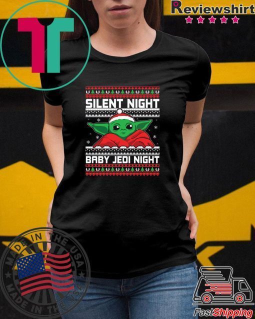 Baby Yoda Silent Night Baby Jedi Night Christmas Shirt