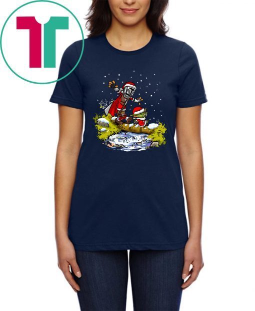 Baby Yoda Star Wars Walking Under The Snow Christmas 2020 TShirt