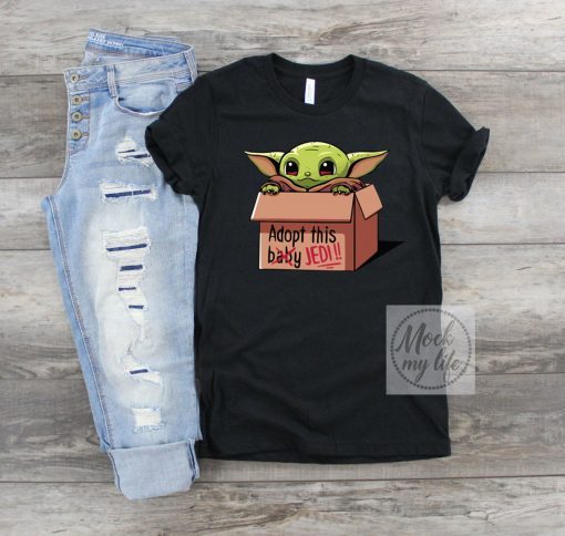 Baby Yoda The Mandalorian Adopt This Jedi Tee Shirt