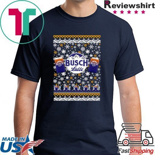 Busch Latte Beer Ugly Christmas T-Shirt