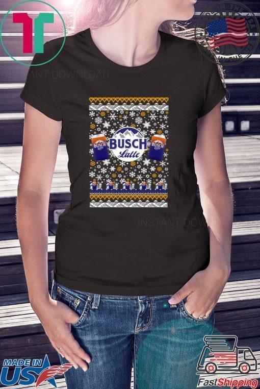 Busch Latte Beer Ugly Christmas T-Shirt