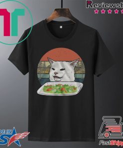 Cat At Dinner Vintage Shirt