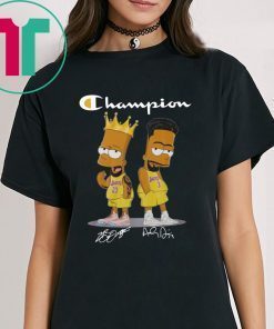 Champion Lebron James Jersey Lakers The Simpsons Signatures T-Shirt