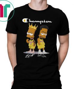 Champion Lebron James Jersey Lakers The Simpsons Signatures T-Shirt