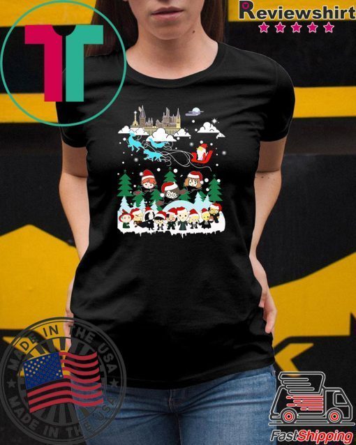 Christmas Santa Albus Dumbledore Sleigh Harry Potter Tee Shirts