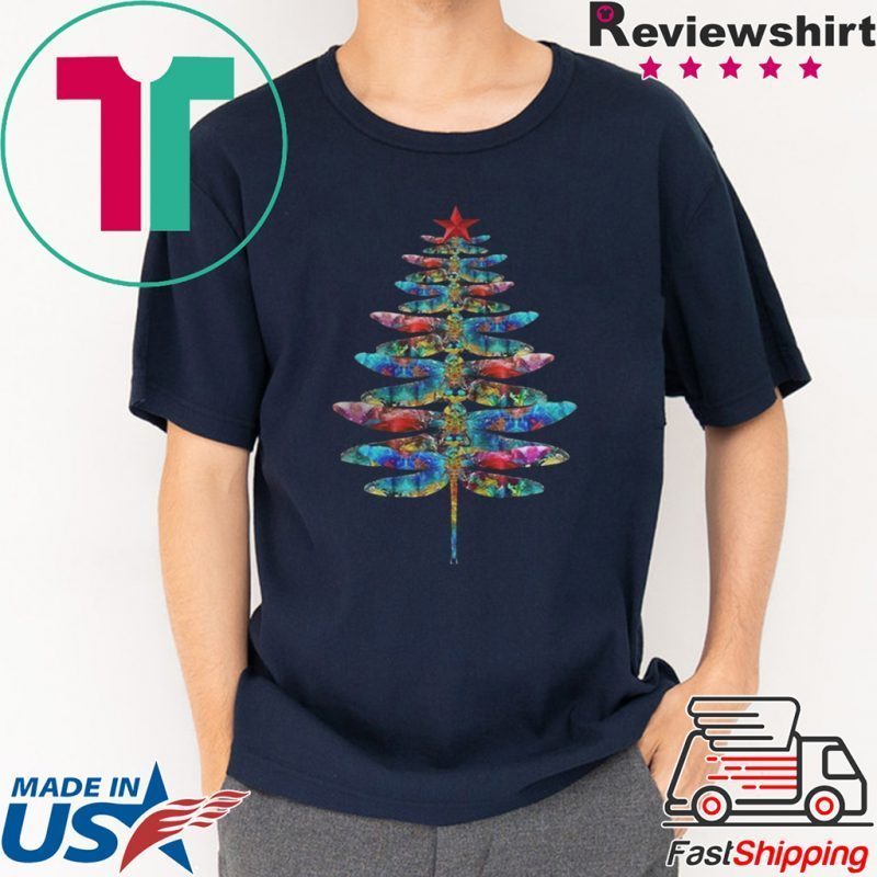 dragonfly christmas t shirt