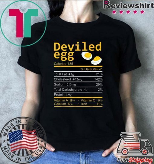 Deviled Egg Nutrition Facts Thanksgiving Costume Christmas T-Shirt